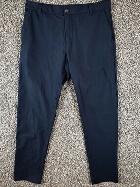 Lululemon Mens 34x31 Navy Commission Pants Warpstreme Slim Fit Performance Golf